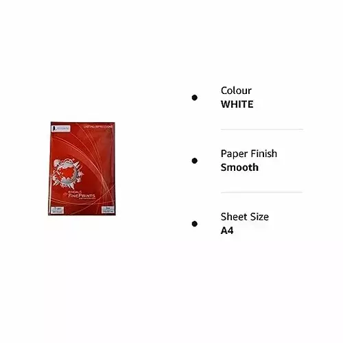 Bindal Fine Prints 75 GSM A4 Size Multipurpose Copier Paper 500 Sheets, White (Pack of 20 Ream)