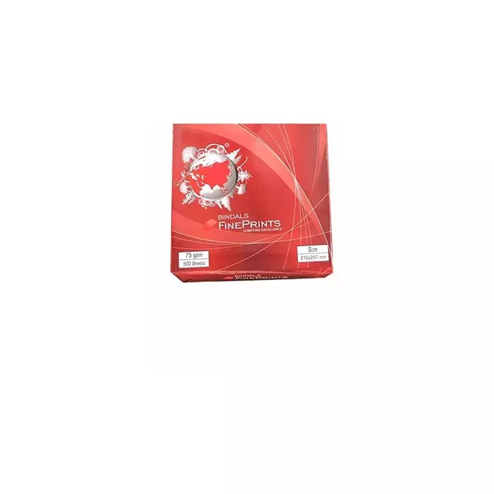 Bindal Fine Prints 75 GSM A4 Size Multipurpose Copier Paper 500 Sheets, White (Pack of 20 Ream)