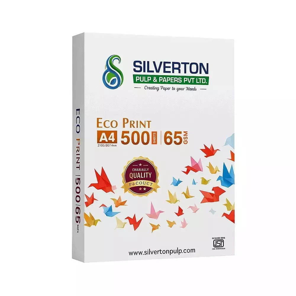 Silverton 65 GSM White A4 Size Copier Paper (Pack of 20 Ream)