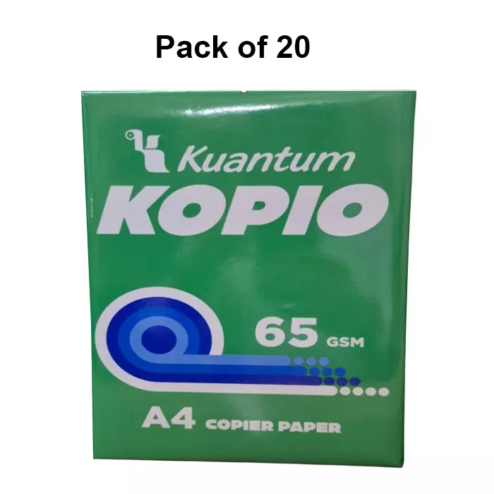 Kuantum KOPIO 65 GSM A4 Copier Paper (Pack of 20)