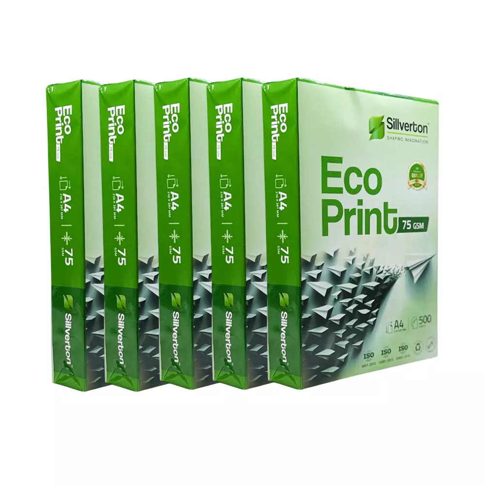 Silverton 75 GSM White A4 Size Copier Paper (Pack of 5 Ream)