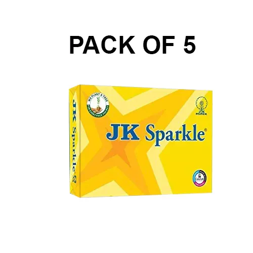 JK Sparkle Copier Paper A5 70 GSM (Pack of 5)