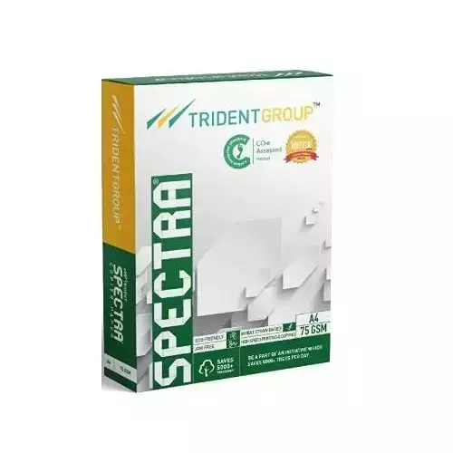 Trident Spectra 75 GSM A4 Size Multipurpose Copier Paper 500 Sheets, White (Pack of 5 Ream)