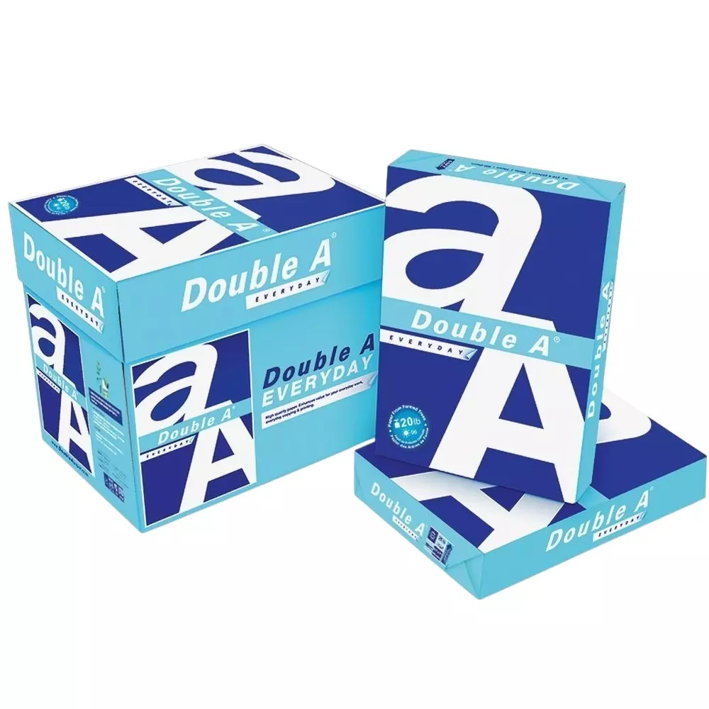 Double A 500 Sheets Per Ream Copier Paper 75 GSM White A4 Size (Pack of 5 Ream)