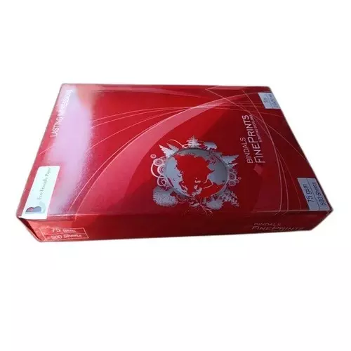 Bindal Fine Prints 75 GSM A4 Size Multipurpose Copier Paper 500 Sheets, White (Pack of 1 Ream)