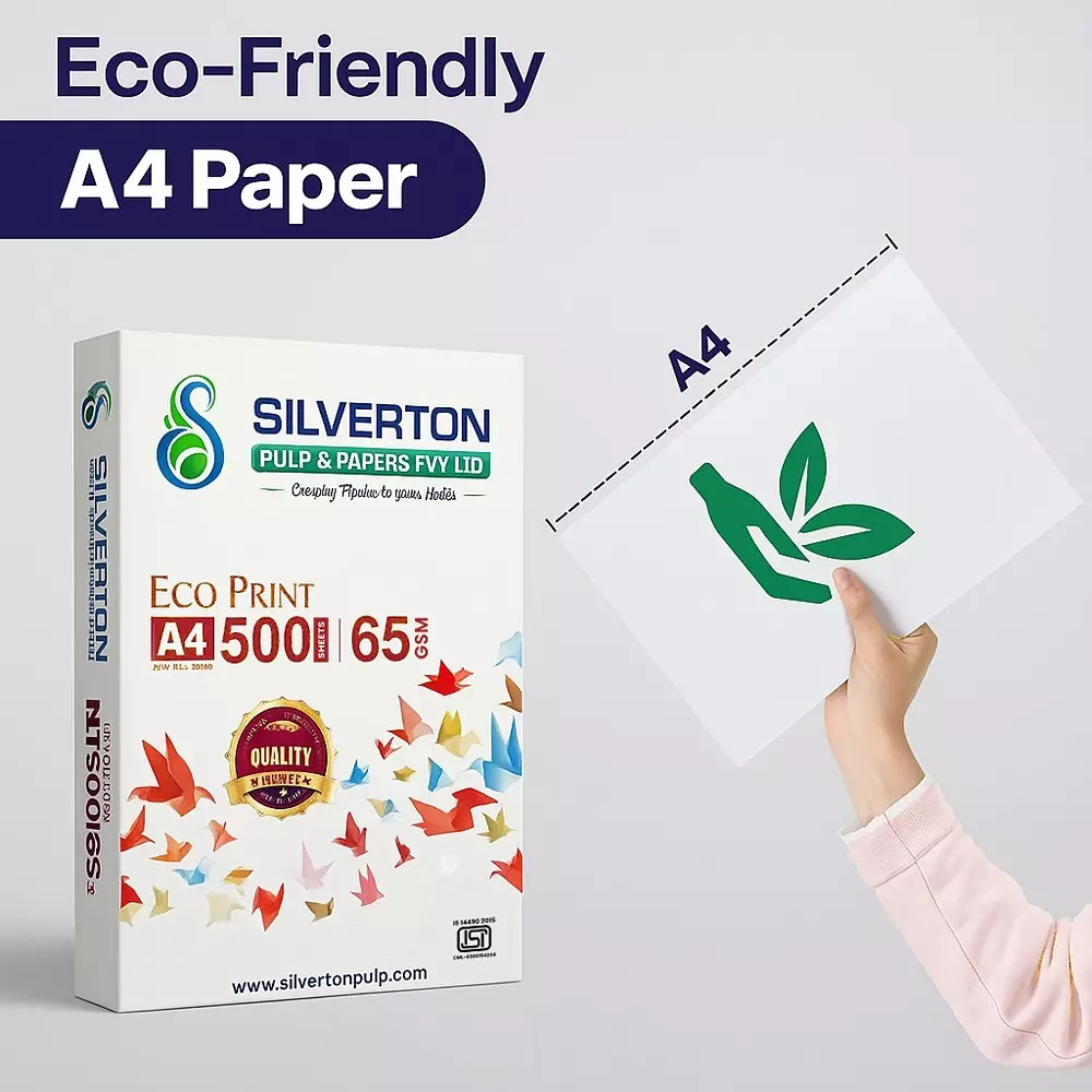 Silverton 65 GSM White A4 Size Copier Paper (Pack of 40 Ream)