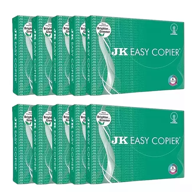 JK Easy Copier Paper 70 GSM FS Size 500 Sheets (Pack of 10 Ream)