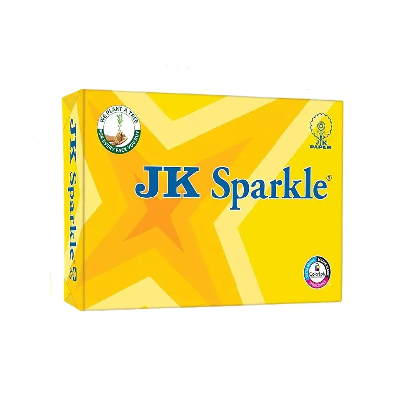 JK Sparkle 70 GSM A5 Size Multipurpose Paper 500 Sheets White, Half of A4 Size (Pack of 10 Ream)