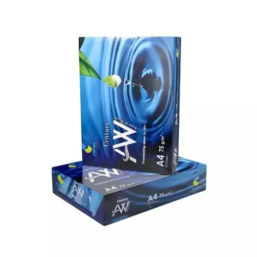 Century AW High Quality Copy Paper A4 Size 75 GSM 500 Sheets for Printer & Copier Use (Pack of 5 Ream)