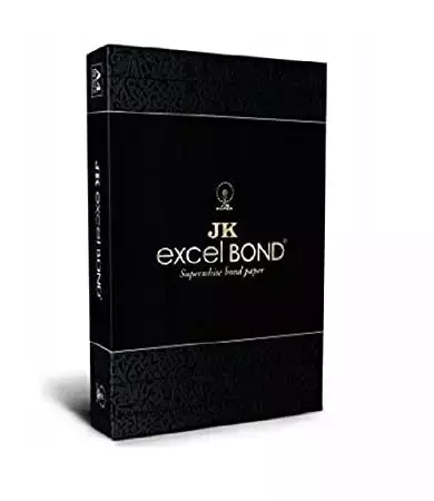 JK Excel 100 GSM A4 Size Bond Paper 500 Sheets White (Pack of 10 Ream)