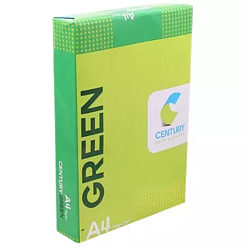 Century Green 70 GSM A4 Size Multipurpose Copier Paper 500 Sheets, White (Pack of 1 Ream)