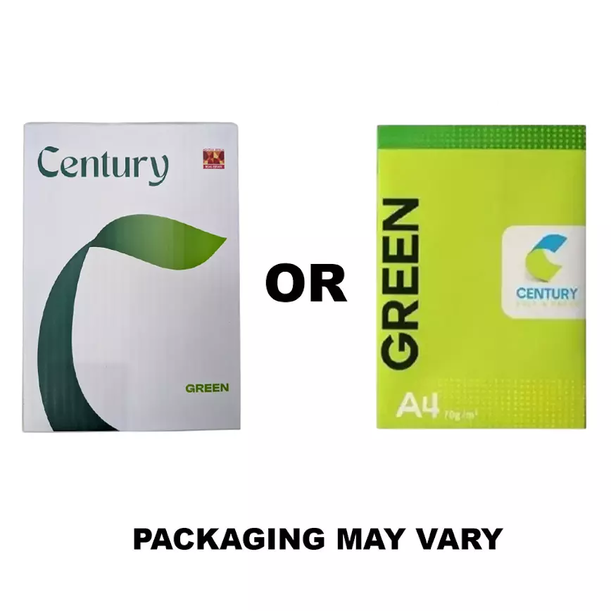 Century Green 70 GSM A4 Size Multipurpose Copier Paper 500 Sheets, White (Pack of 1 Ream)