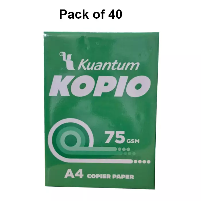 Kuantum KOPIO 75 GSM A4 Copier Paper (Pack of 40)