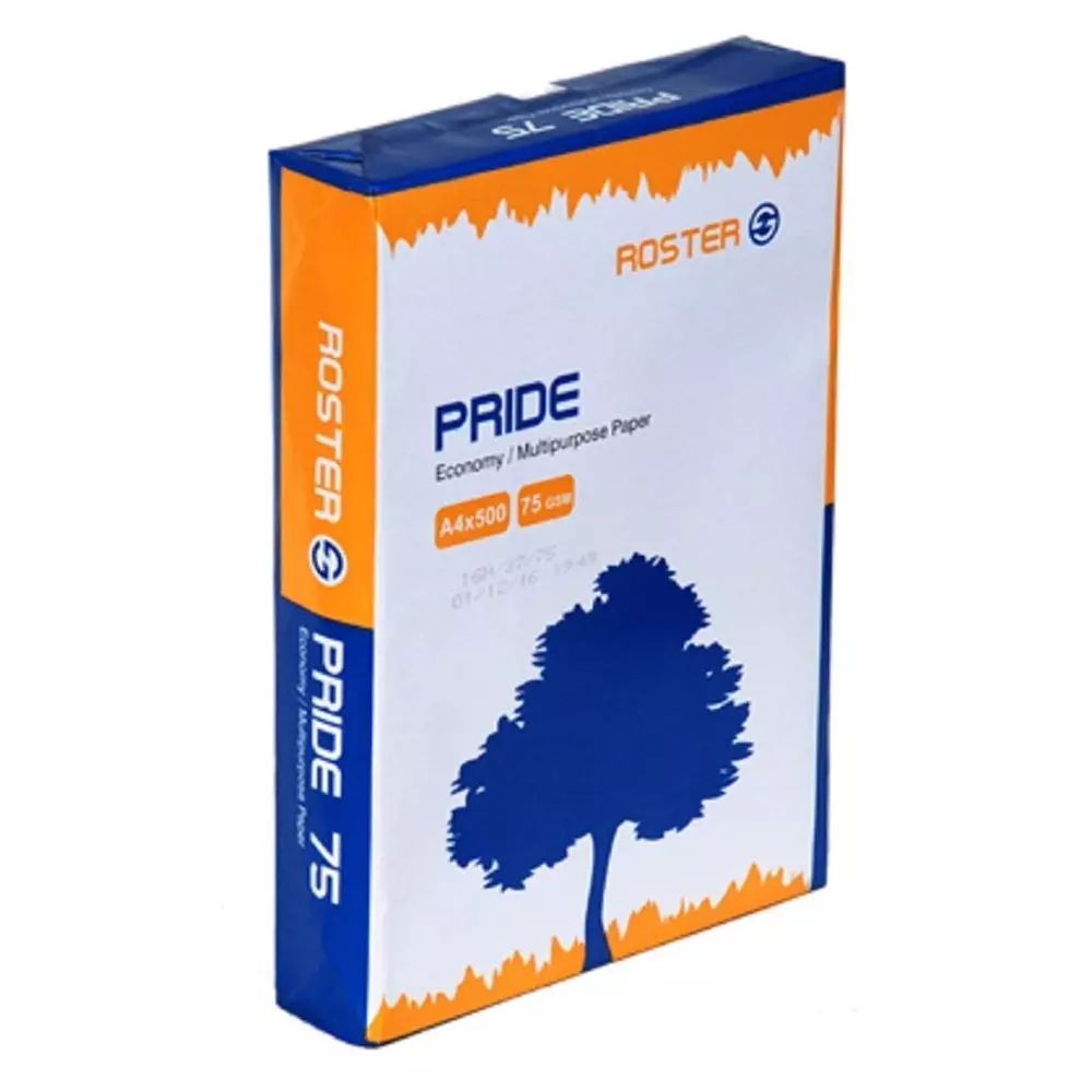 Roster Pride Series Copier Paper 75 GSM A4 Size 1 Ream (500 Sheets) White