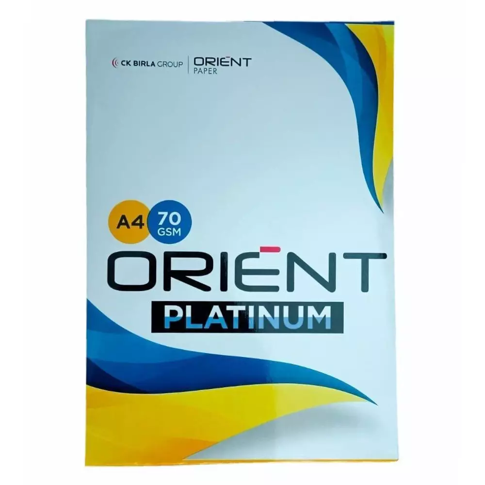 Orient Paper Platinum Copier Paper 70 GSM A4 Paper Size 500 Sheets for Printing (Pack of 10 Ream)