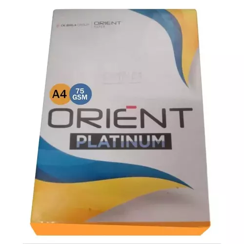 Orient Paper Platinum Copier Paper 75 GSM A4 Paper Size 500 Sheets for Printing (Pack of 10 Ream)