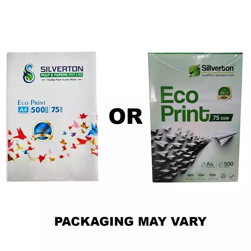 Silverton 75 GSM White A4 Size Copier Paper (Pack of 10 Ream)