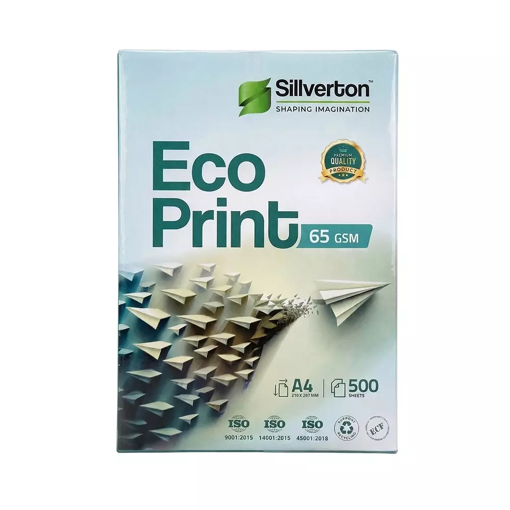 Sillverton 65 GSM White A4 Size Copier Paper (Pack of 80 Ream)