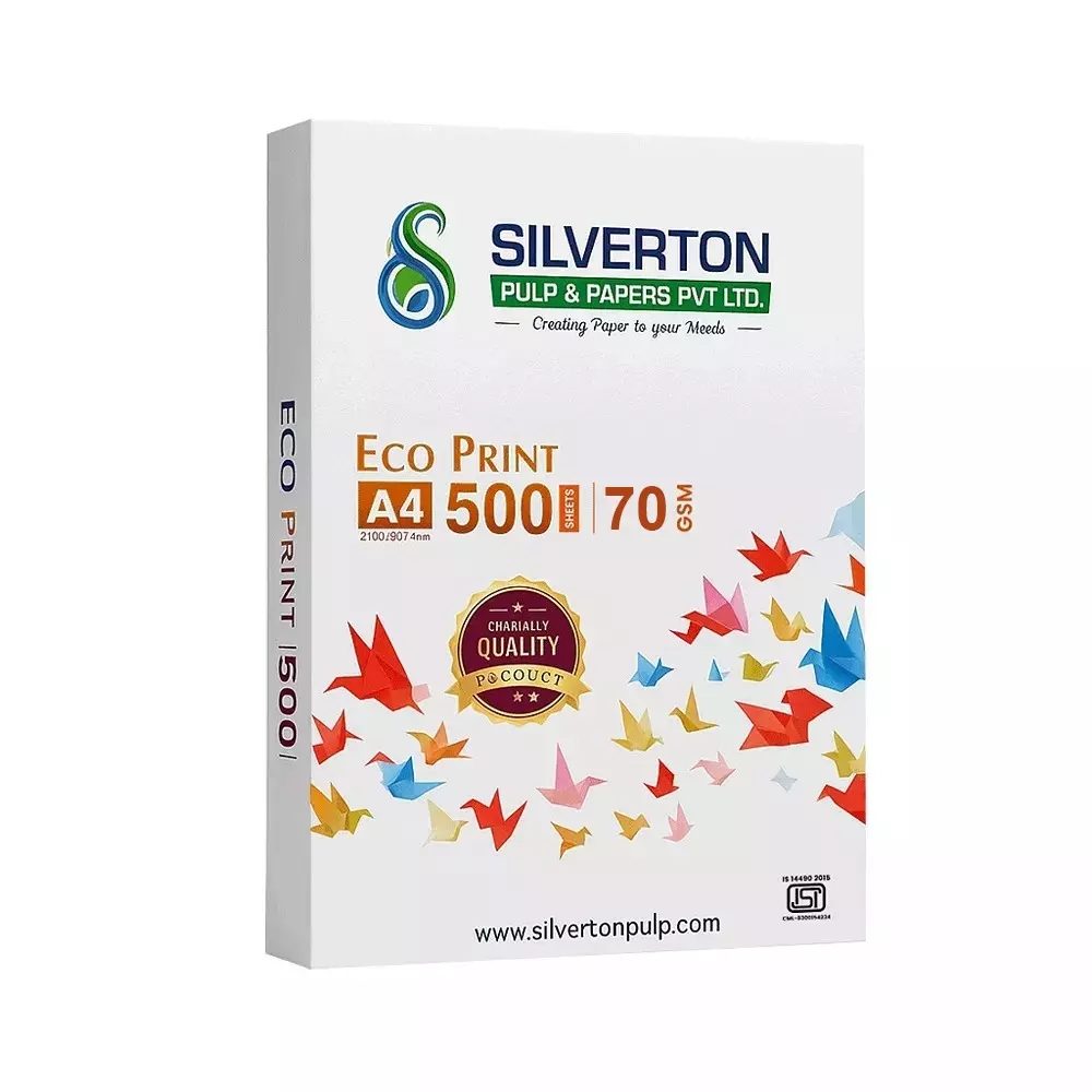 Silverton 70 GSM White A4 Size Copier Paper (Pack of 80 Ream)