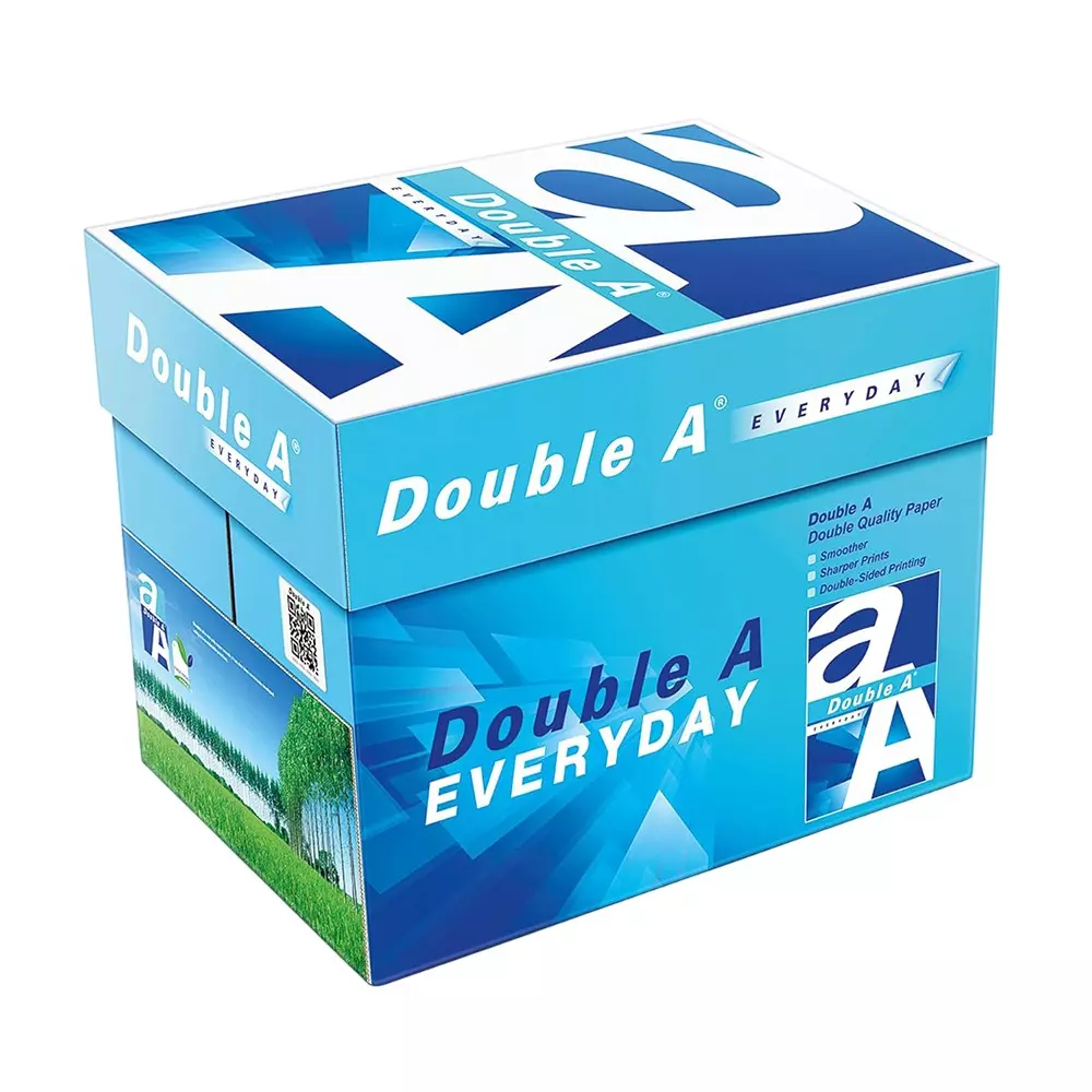Double A 500 Sheets Per Ream Copier Paper 70 GSM White A4 Size (Pack of 20 Ream)