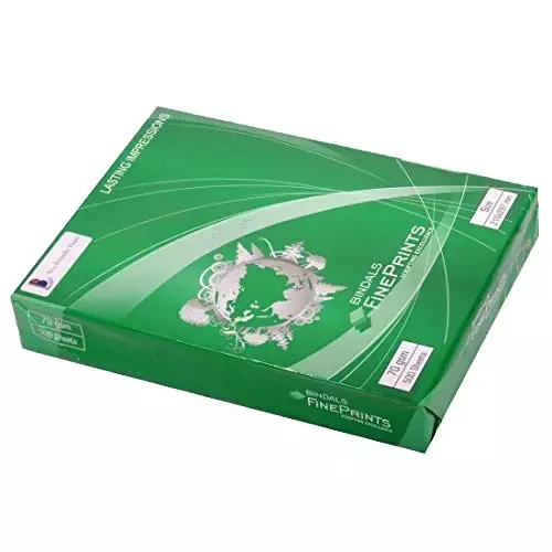 Bindal Fine Prints 70 GSM A4 Size Multipurpose Copier Paper 500 Sheets, White (Pack of 40 Ream)