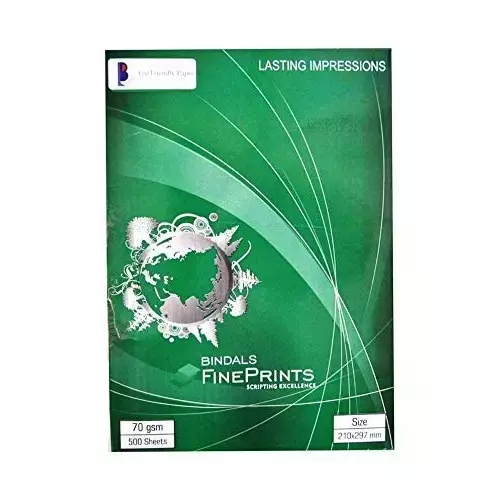 Bindal Fine Prints 70 GSM A4 Size Multipurpose Copier Paper 500 Sheets, White (Pack of 40 Ream)