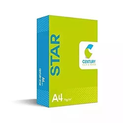 Century Star 75 GSM&nbsp; A4 Size Multipurpose Copier Paper 500 Sheets, White (Pack of 40 Ream)