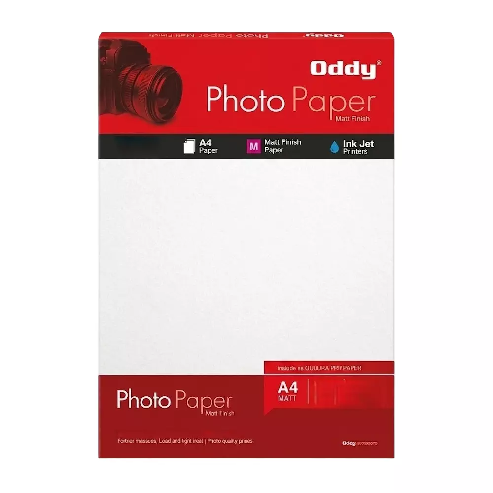 Oddy Coated Paper 160 GSM 100 Sheets White 210x297 mm A4 Size Paper, CP160A4100