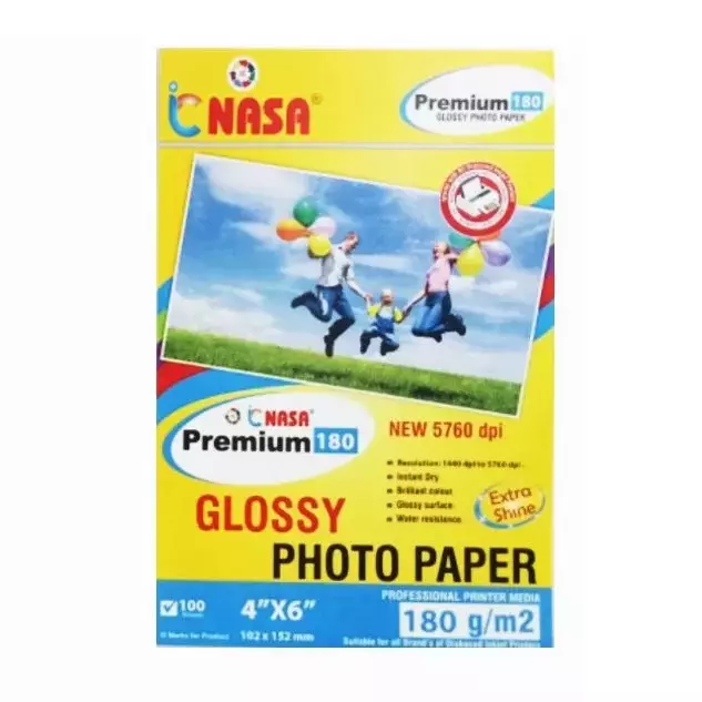 Nasa Premium Glossy Photo Paper Size 180 GSM & 100 Sheets