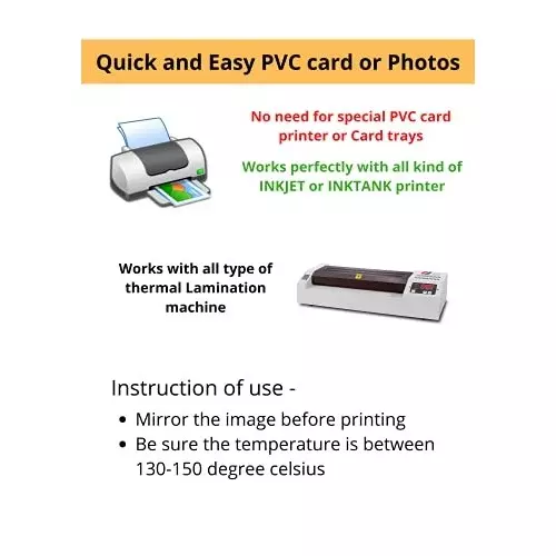 GENERIC Inkjet Printer Paper Lamination 100 Pouch A4, 125 Micron