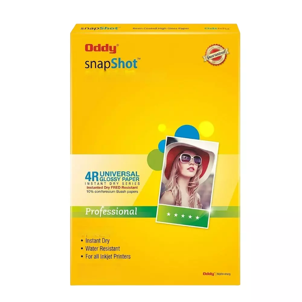 Oddy Photo Paper Resin Coat 100 Sheets White 101.6x148.5 mm 4R Size Paper, RCP2654R100