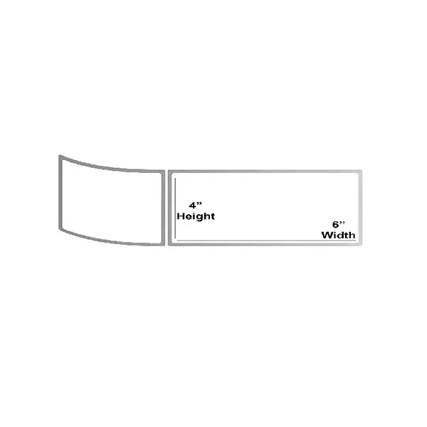 Martec Direct Thermal 400 Barcode Labels Per Roll without Ribbon 4x6 inch Adhesive Type White (Pack of 6)