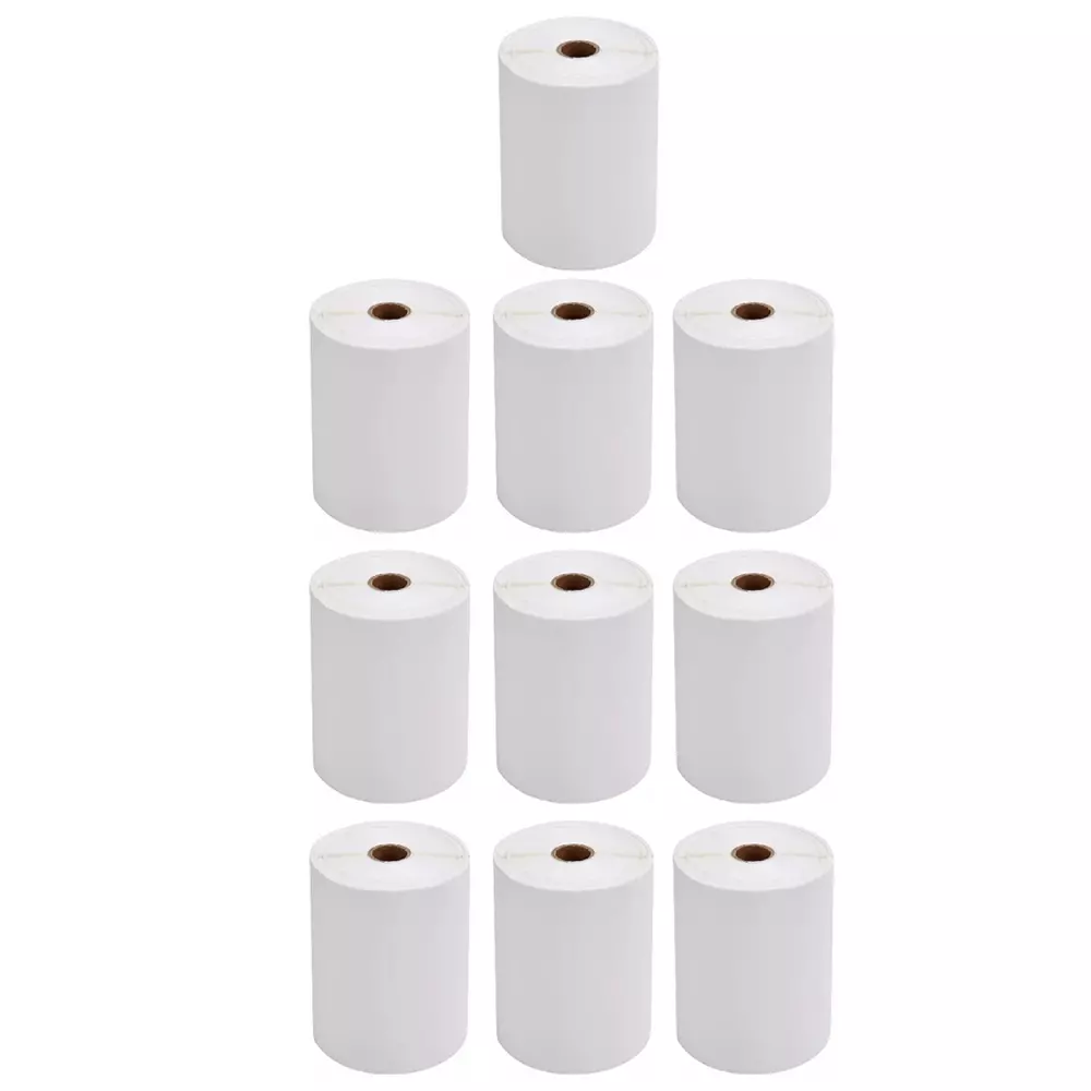 Martec Direct Thermal 400 Barcode Labels Per Roll without Ribbon 4x6 inch Adhesive Type White (Pack of 10)
