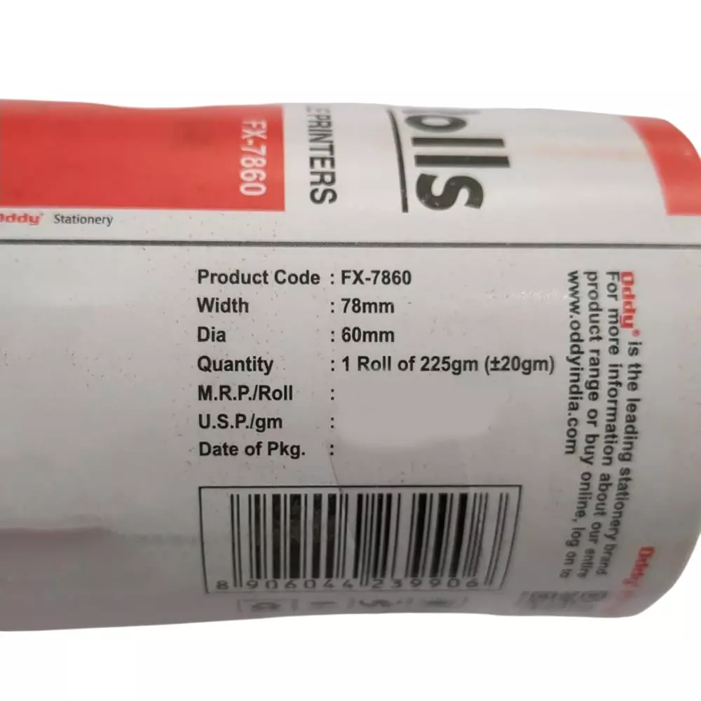 oddy-pos-roll-white-78-x-60-mm-fx-7860-pack-of-5