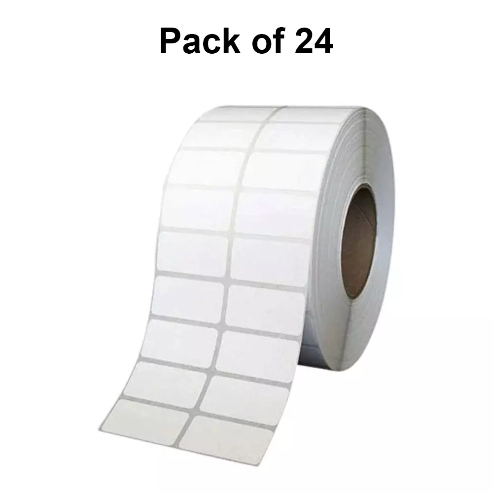 SKY GLOBAL 2 Up Direct Thermal Label 50x25 mm 4000 Label White (Pack of 24 Roll)