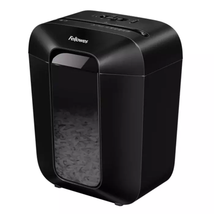 fellowes Powershred Cross Cut Shredder Corded Electric Black Color 8 Sheets Capacity 230 mm Width, LX45