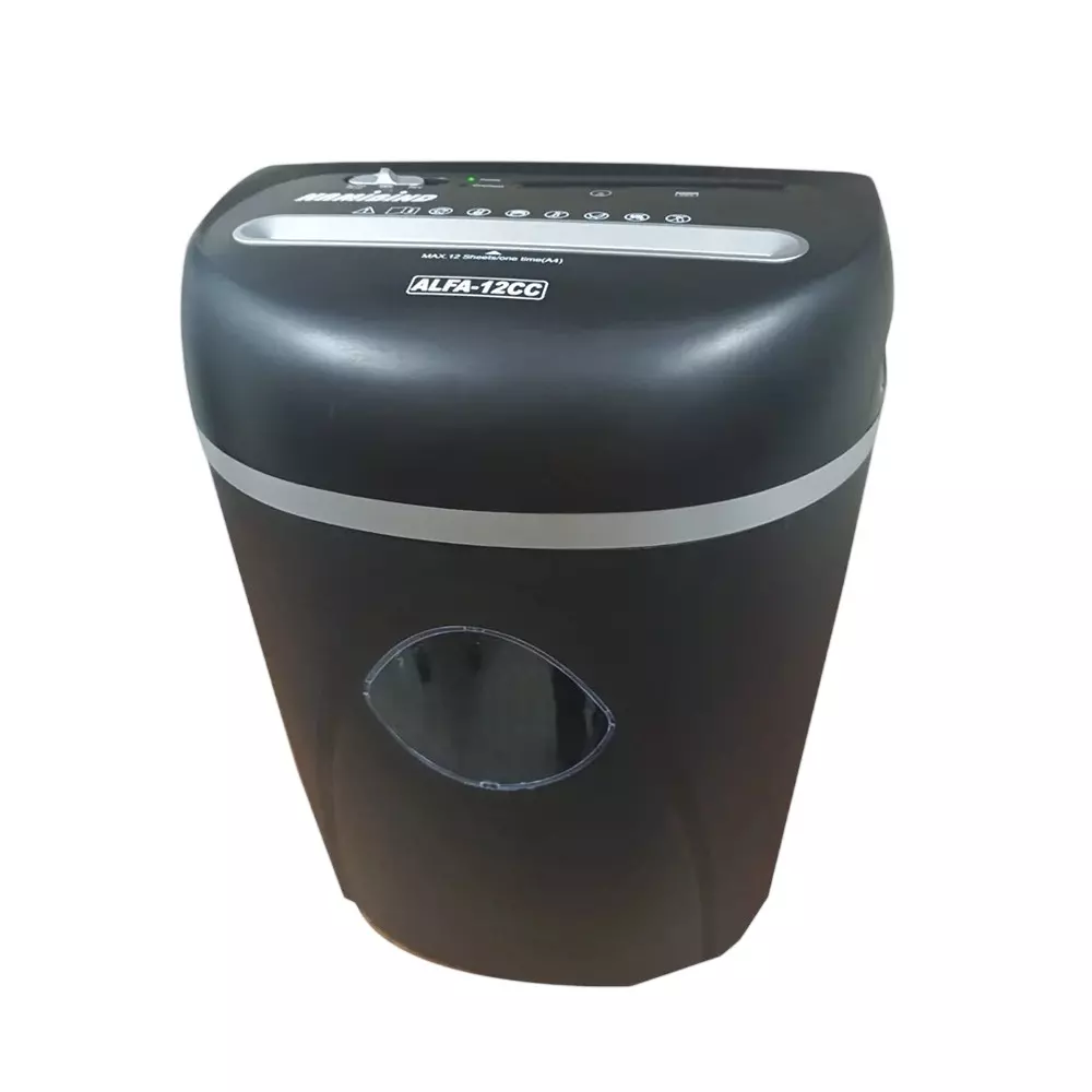 Namibind Paper Shredder 5×16 mm Shred Size Cross Cut for CD/Credit Card Shredding, Alfa 12CC