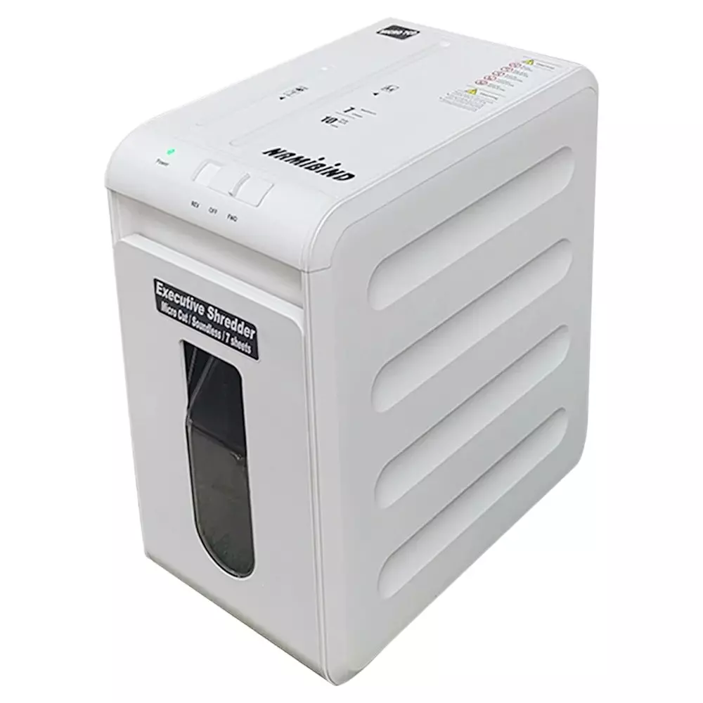 Namibind Paper Shredder 2 x 9 mm Shred Size Microcut for Shreds Paper, CDs, Credit Cards, Staples, Micro- 7CD