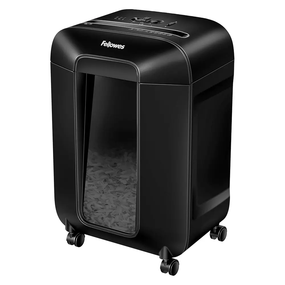 fellowes Powershred Cross Cut Shredder Corded Electric Black Color 12 Sheets Capacity 220 mm Width, LX85