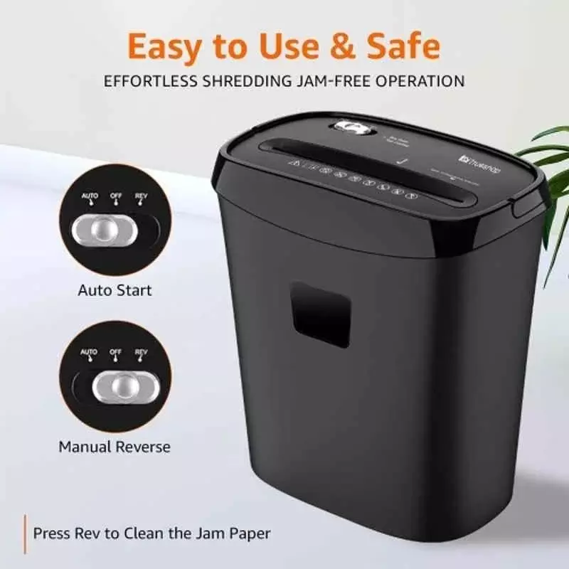 Truesnap 10 Sheet Cross Cut Paper & Credit Card Shredder 13 L Plastic Automatic Black Office & Home Usage, TS-PS-10CO