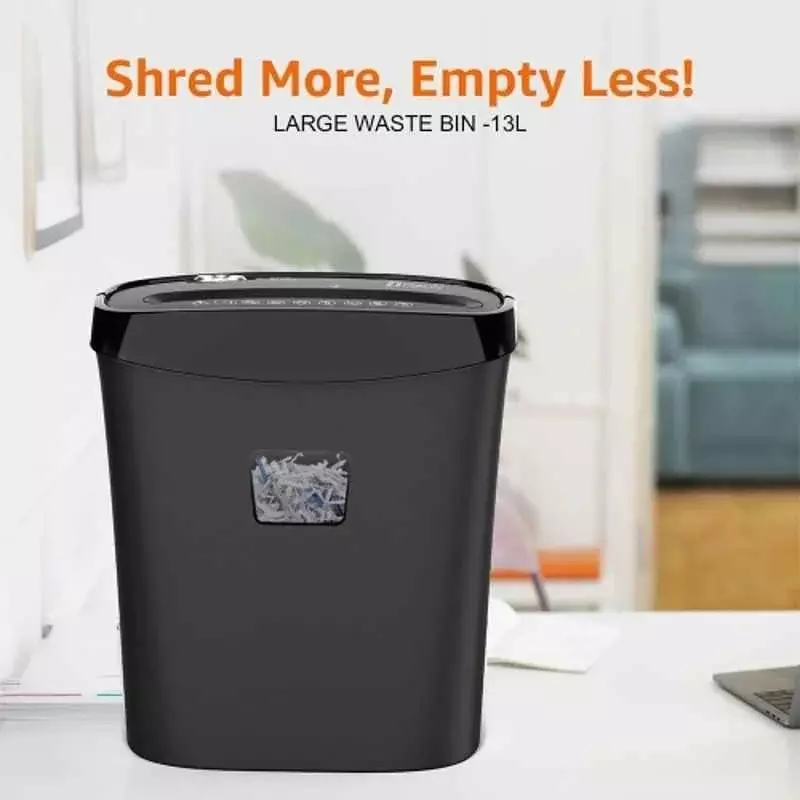 Truesnap 10 Sheet Cross Cut Paper & Credit Card Shredder 13 L Plastic Automatic Black Office & Home Usage, TS-PS-10CO