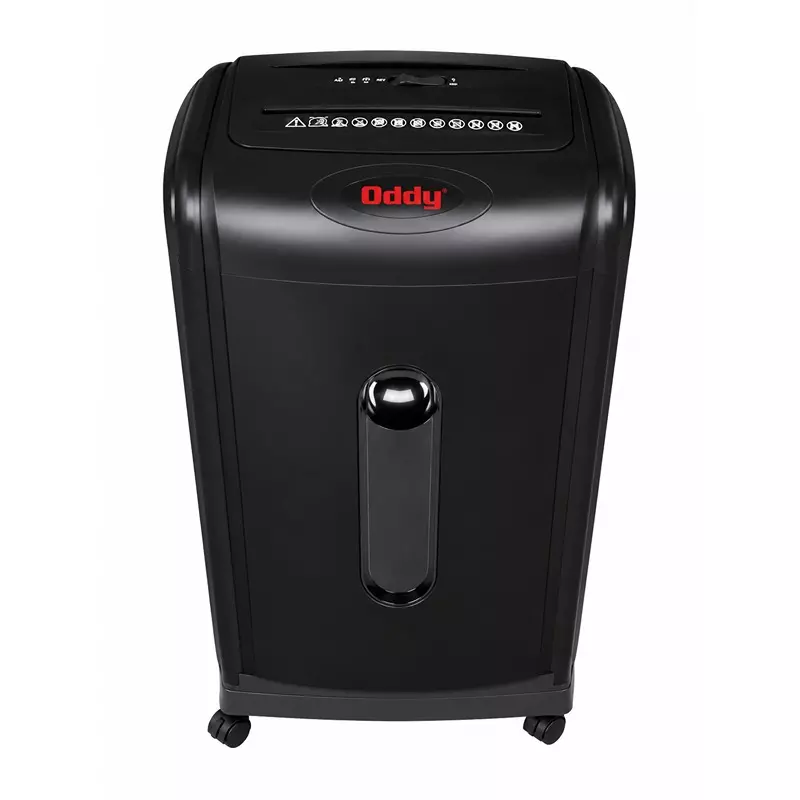 ODDY Paper Shredder Machine Ergonomic Design Black P-4 Security Level Cut 14 Sheets In One Time for Corporate & Office Use, PSMC-14S
