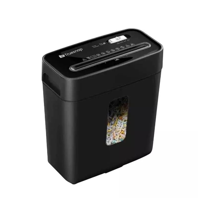 Truesnap 8 Sheet Cross Cut Paper & Credit Card Shredder 11.5 L Plastic Automatic Black Office & Home Usage, TS-PS-8C