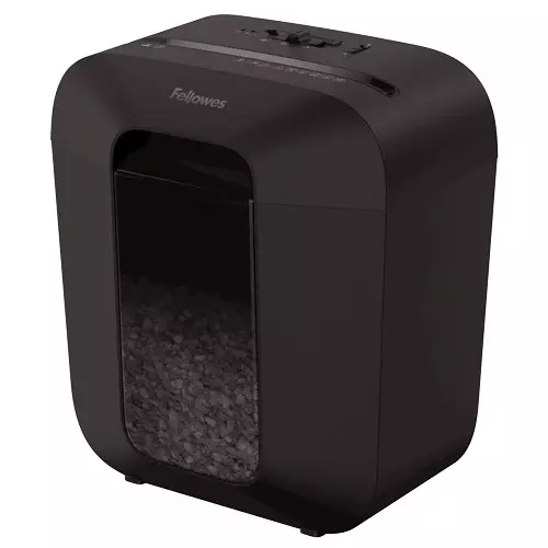 fellowes Powershred Micro Cut Shredder Corded Electric Black Color 6 Sheets Capacity 230 mm Width, LX25M