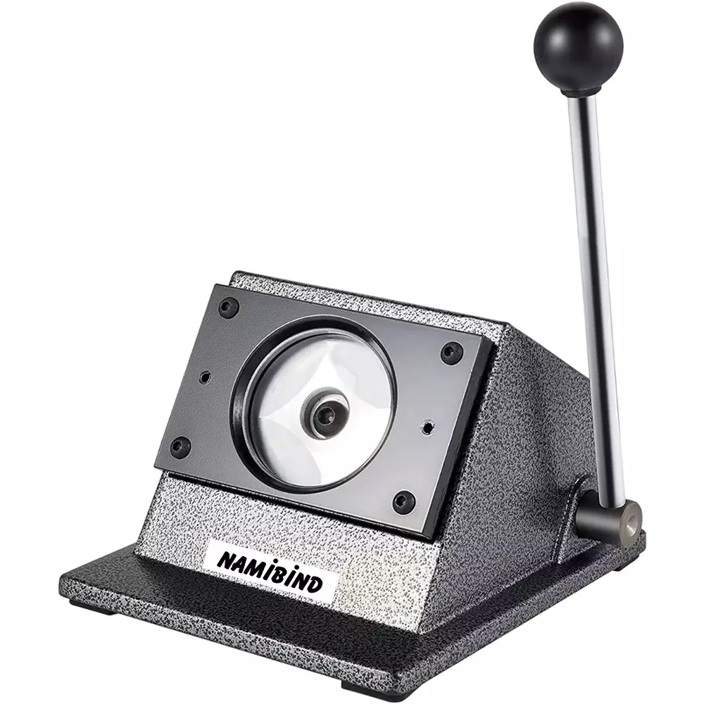 Namibind PVC ID Round Card Cutter Machine 44 mm Die Size Heavy-Duty Metal Body with Powder Coating, NB-DC44