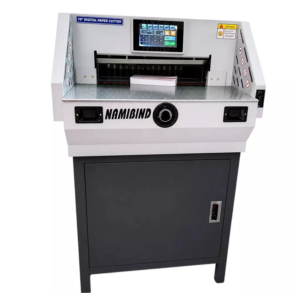 Namibind Automatic Digital Paper Cutter Machine with Programming Display 490 mm Max Cutting Size, ZX-500V9