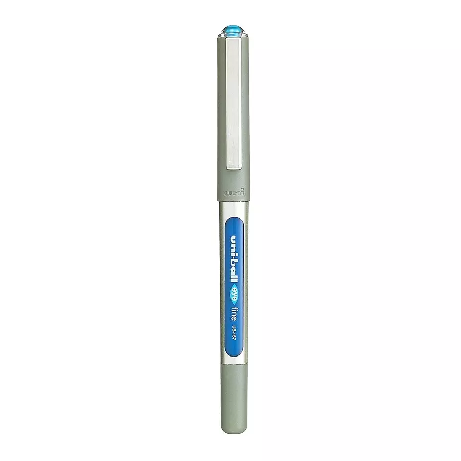 Uni uni-ball Eye UB 157 0.7 mm Extra Fine Bullet Tip Ball Pen, Light Blue