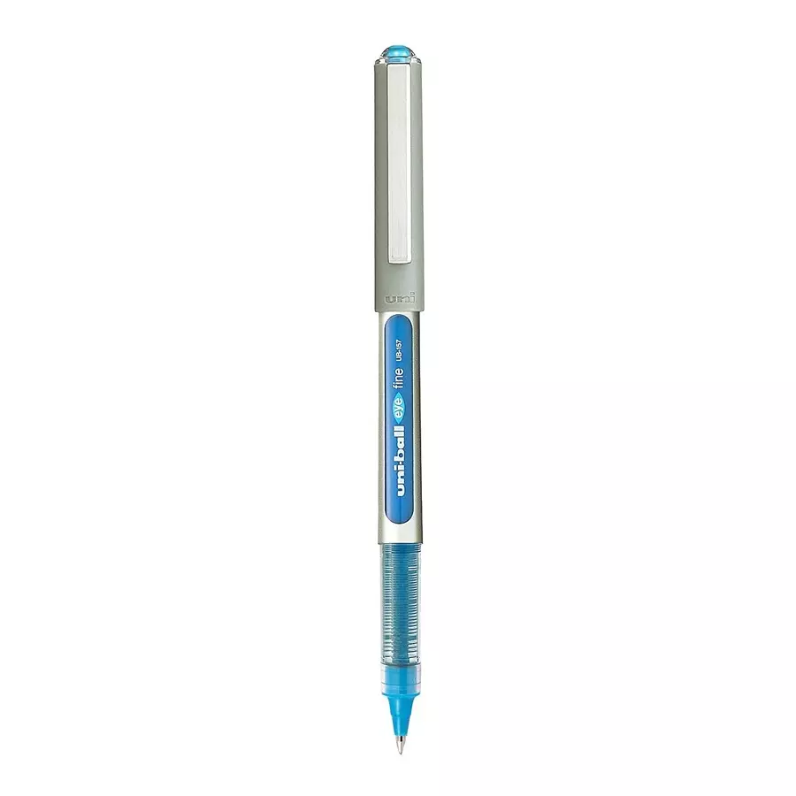 Uni uni-ball Eye UB 157 0.7 mm Extra Fine Bullet Tip Ball Pen, Light Blue