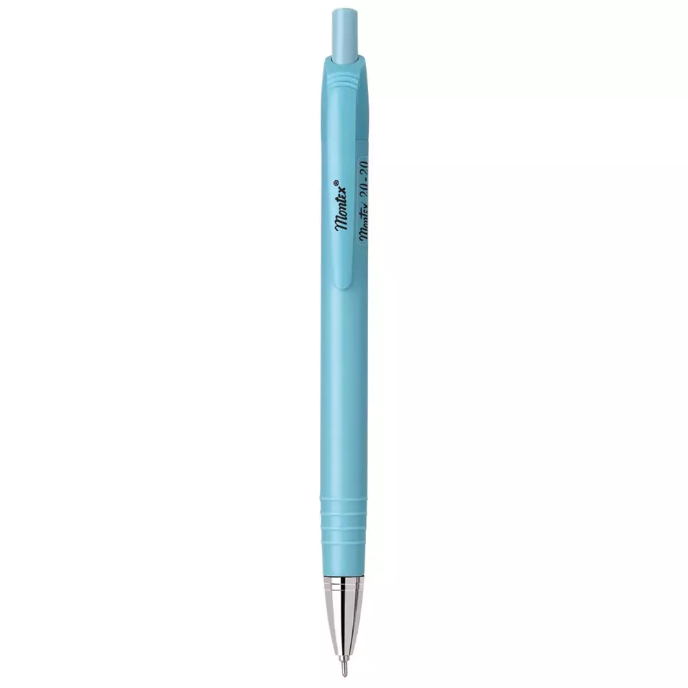 Montex 20 – 20 Mechanical Ball Pen Blue Ink Color & Light Blue Body Color