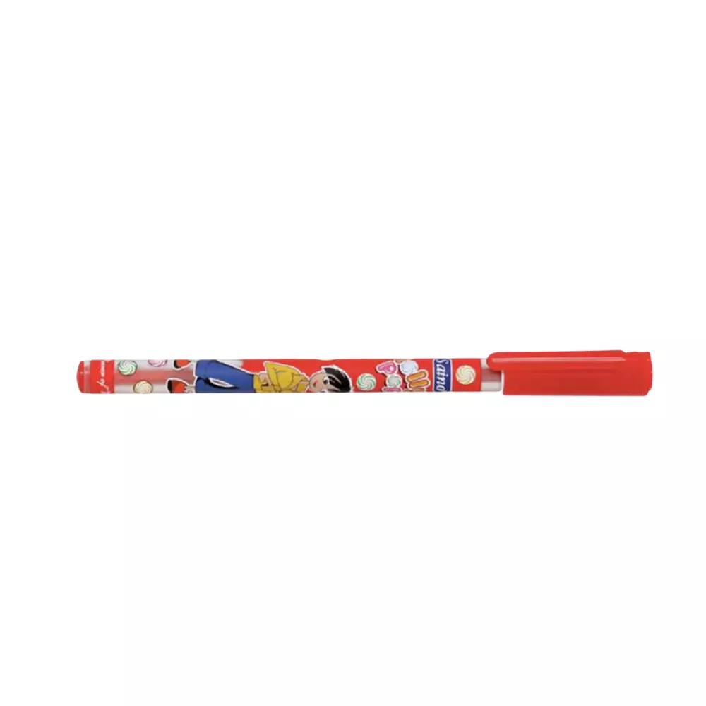 Saino Lolly Pop Ball Pen Red Ink Color (Pack of 5)